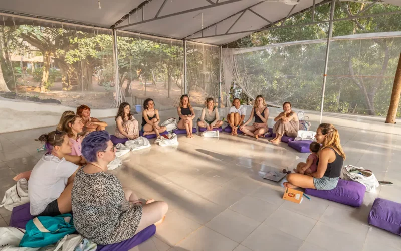 Formation yoga groupe en inde